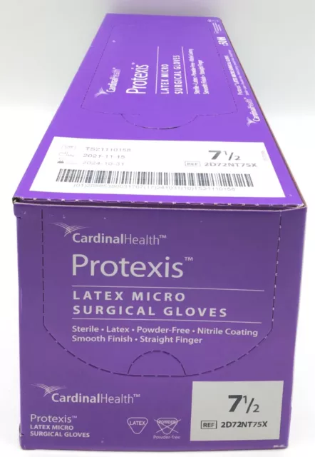 Guantes microquirúrgicos Cardinal Health 2D72NT75X Protexis látex 7,5 - caja de 50