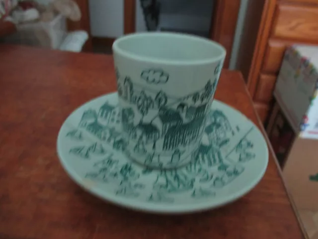 Nymolle Art Faience Demitasse Hoyrup Cup And Saucer Denmark Limited Edition