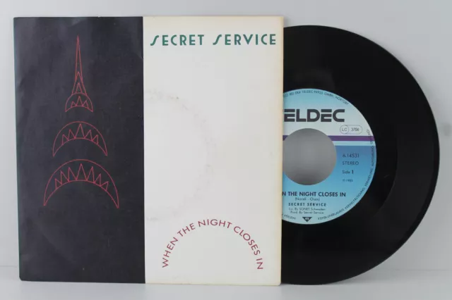 7" Single - SECRET SERVICE - When The Night Closes In - Teldec 1985