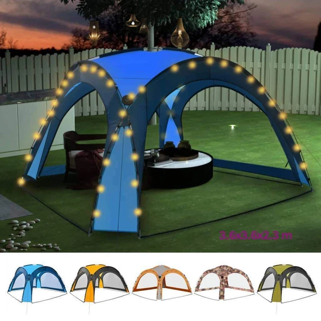 LED-Event Pavillon Partyzelt Garten Pavilon Gartenzelt Camping 4 Seitenwänden DE