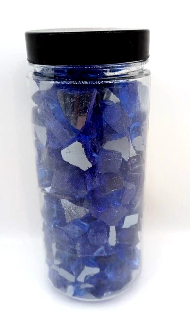 Vidrio de fuego decorativo de gas chimenea rocas azul cobalto