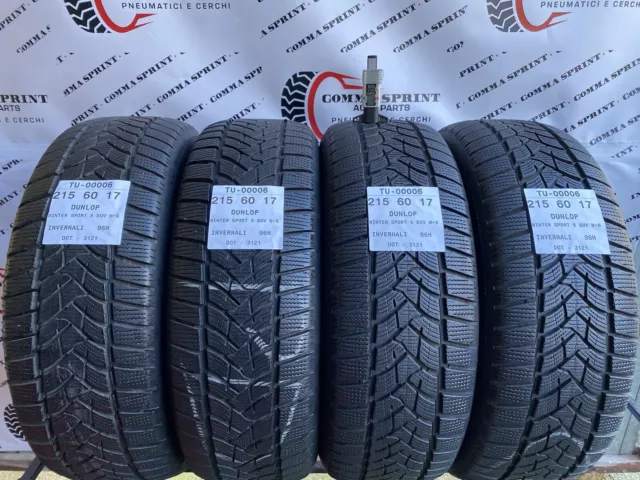 4 pneumatici 215/60 R17 Dunlop Invernali