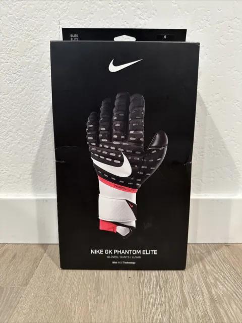 Nike GK Phantom Elite Goalkeeper Goalie Gloves ACC Size 6