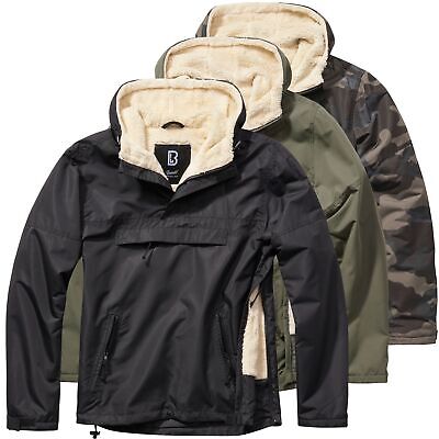 Brandit Windbreaker inverno Sherpa Pioggia Giacca Vento Giacca Giacca Invernale Fodera Teddy 