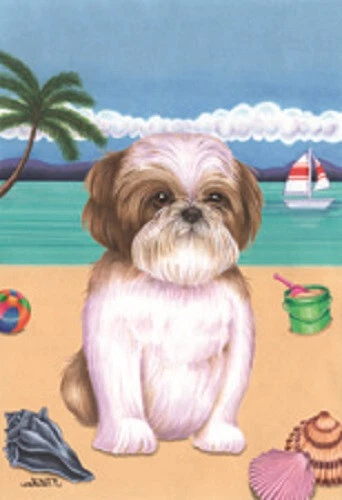 Beach Garden Flag - Shih Tzu 691751