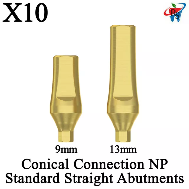 Dental Standard Straight Abutment Conical Connection NP Narrow Platform 10pcs
