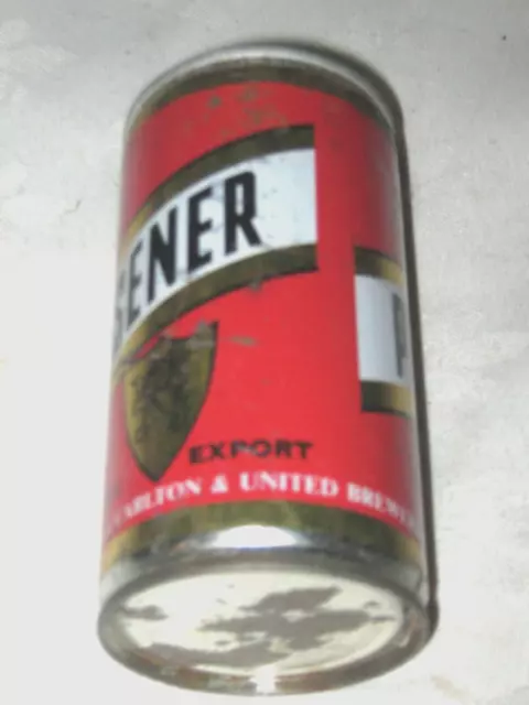 A Rare Vintage 1970's 375ml Steel Ribbed Carlton Export Pilsener Opened Beer Can 3