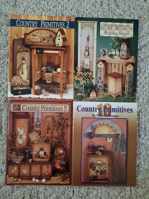 LOTE DE CUATRO LIBROS PRIMITIVOS DEL PAÍS de MAXINE THOMAS PINTURA ARTESANAL - EXCELENTE ESTADO