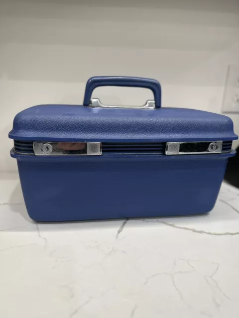 Vintage Samsonite Carry On Train Makeup Case 15" Luggage No Key