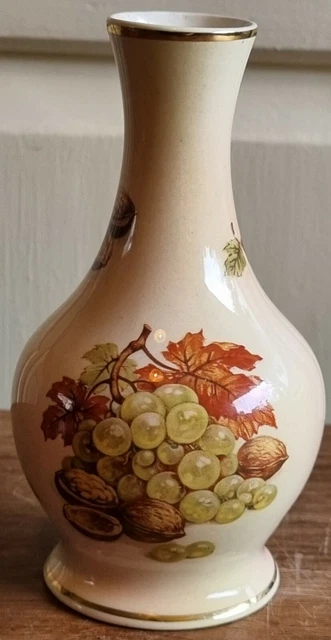 Palissy Bud Vase Royal Worcester Royale Sammlung Obst 12 cm