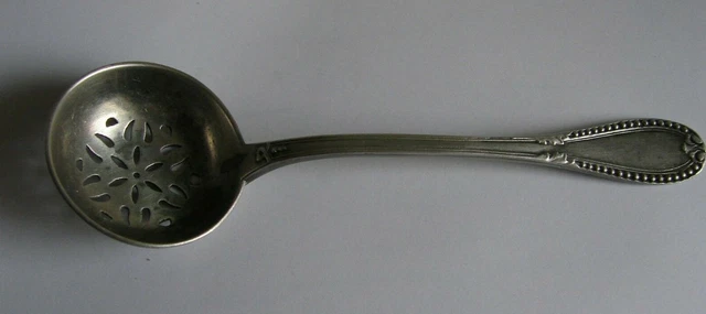 Cuillère à Poudre En Métal Argenté Ercuis – Monogrammée M.B. – Vintage 1920