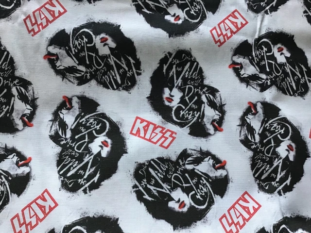 KISS Fabric sewing material 70’s Band 44” wide 2 yards yrds Drive You Crazy 2019