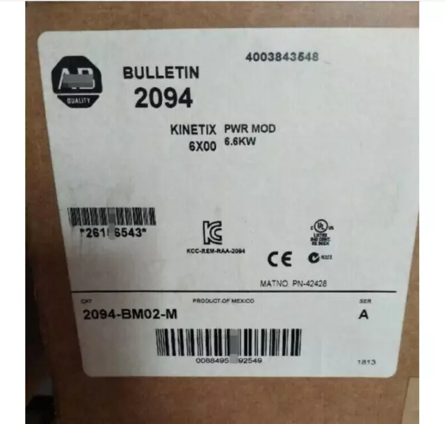 New Factory Sealed AB 2094-BM02-M /A Kinetix 6500 15A Servo Axis Power Module