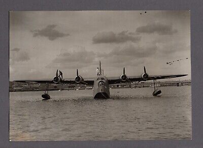 Short Sunderland Flying Boat Raf Large Vintage Original Press Photo 1