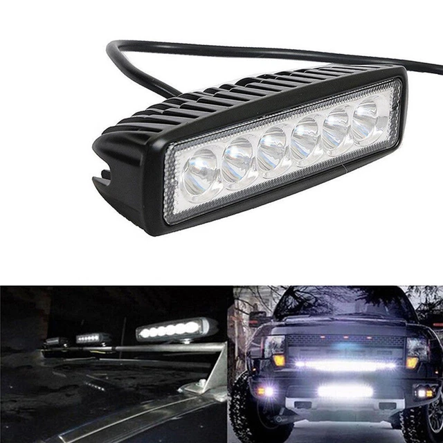 Barra luminosa da lavoro LED 18 W 6000K lampada guida nebbia fuori strada SUV auto barca TrucHFH7