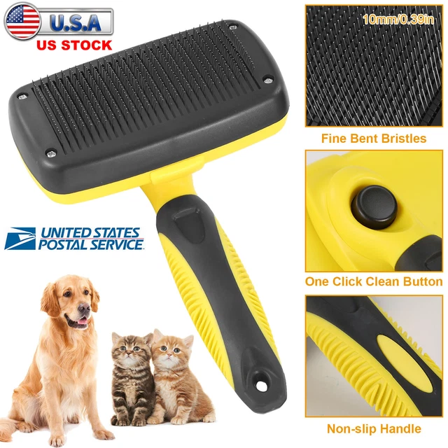 Self Cleaning Slicker Brush Dogs Cat Pets Hair Grooming Remover Shedding Tools 12