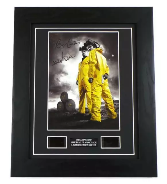 BREAKING BAD Signed PREPRINT + BREAKING BAD FILM CELL GIFT ORIGINAL MEMORABILIA