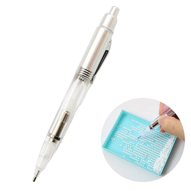 Acheter Stylo D'art Diamant Sans Fil Stylo D'art Diamant électrique Avec 4 Pointes De Rechange Outil De Placement De Diamants à Vide Pour Projets D'art Diamant DIY