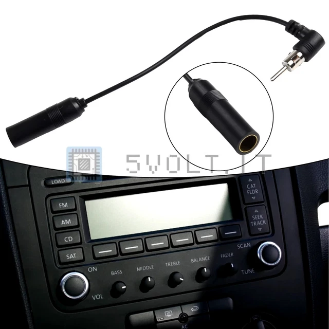 Adattatore Antenna Auto Universale Da ISO A DIN, Connettore Femmina, Convertitore Di Segnale Da 50 A 150 Ohm, Per Autoradio Vecchio Modello, Peso 15g