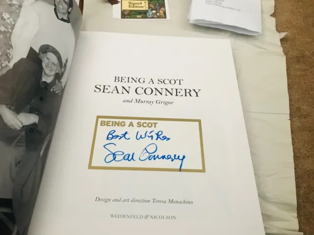 Being a Scot by Sean Connery --James Bond(Hardcover, 2008] SIGNED