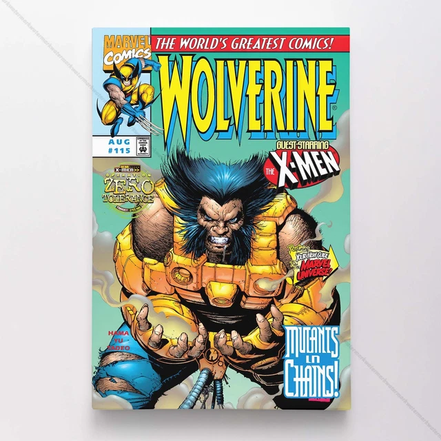 Wolverine Poster Canvas Vol 2 #115 X-Men Superhero Marvel Comic Book Art Print