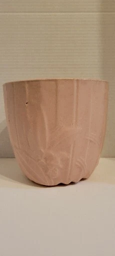 VINTAGE 1940S MCCOY Soft Pink Jardiniere Planter Lotus Water Lily