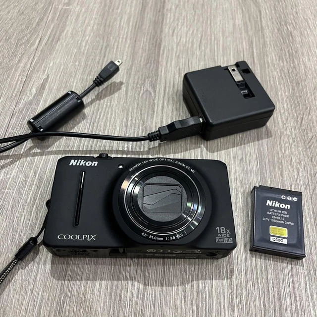 NIKON COOLPIX S9300 16.0MP 18x Zoom Digital Camera Black
