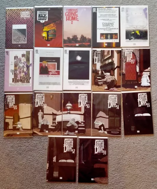 17 Cerebus Comic Lot Aardvark-Vanaheim #186, 227, 233, 285-289, 291-299 Dave Sim