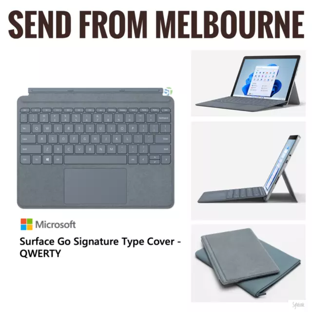 NEW Genuine MICROSOFT Signature Type Cover Keyboard for Surface Go (Ice Blue)