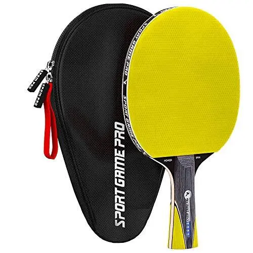 Ping Pong Paddle with Killer Spin + Case for Free - Professional Table Tennis...