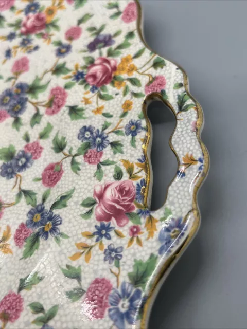 Vintage Royal Winton Grimwades England "Old Cottage Chintz" 10x11 Floral 9