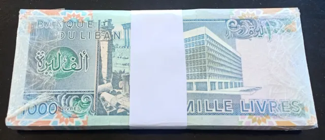 Lebanon 1991 UNC complete bundle 1000 Livres of 100 notes 2
