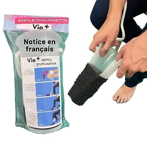 Vie + Enfile-chaussettes - Bas contention ou Collant - Personne âgée ou handi