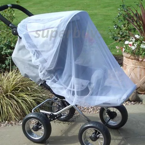 Large Pram Stroller Pushchair Child Buggy Mosquito Insect Fly Net Protects Mesh