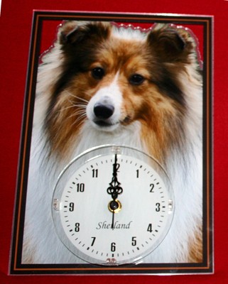 Berger Horloge pendule chien berger allemand 8 clock dog uhr hund reloj perro orologio 