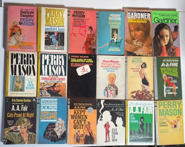 Partial Series Set PERRY MASON Detective Novels Pocket Paperbacks All 1st Prints