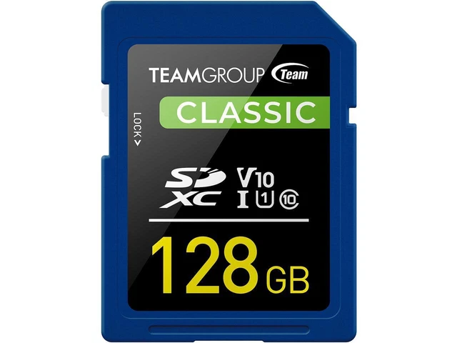 TEAMGROUP Classic 128GB UHS-I U1 V10 Read Speed up to 80MB/s SDXC Memory