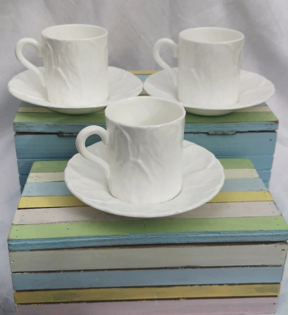 Coalport Countryware 3x Demitasse Espresso Kaffeedosen und Untertassen