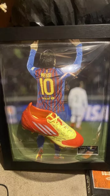 lionel messi signed boot With Certificate Of Authenticity