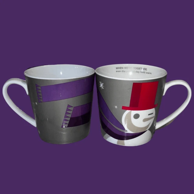 2 Starbucks 2011 Mug "When We're Together Even The Coldest Day Feels Warm” 14oz