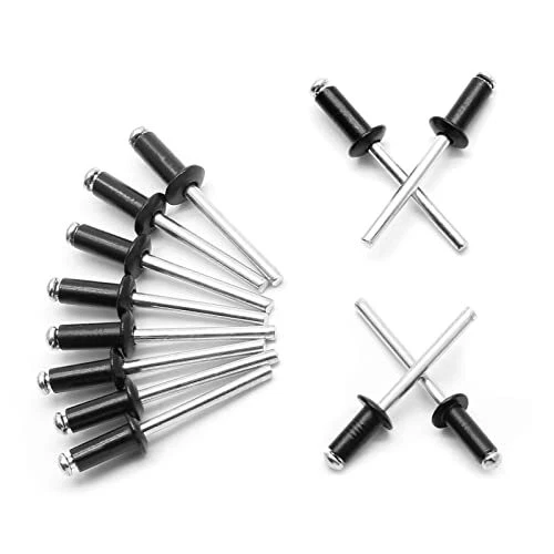 HARSKIYER 5/32 x 5/8 Black Pop Rivets Assortment - 100Pcs Aluminum Rivets