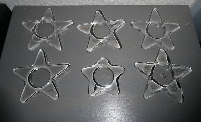 Lot dé 3 bougeoirs en verre - France