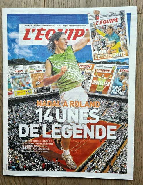 JOURNAL L'ÉQUIPE N°24180-10/10/2020 Djokovic Nadal Finale Roland-Garros