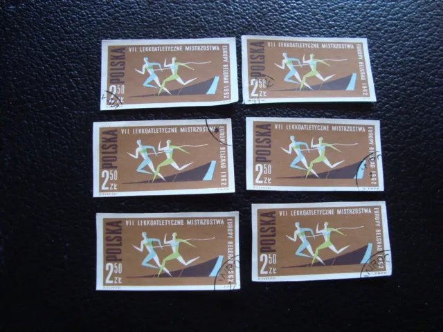 POLOGNE - timbre yvert et tellier n° 1204 x6 obl (A03) stamp poland (R)
