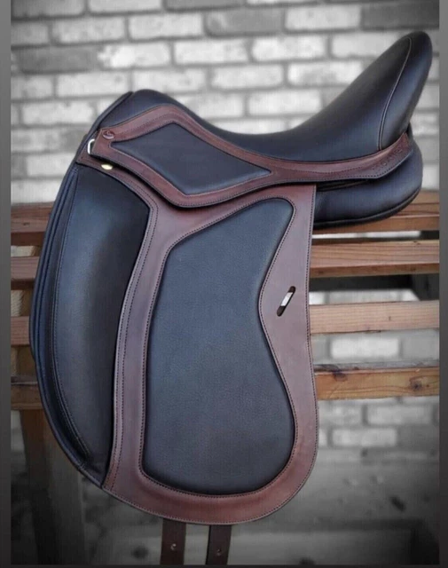 Selle Mixte Cuir FelsBach – 17,5 Pouces – Noire – Neuve (détail Emballage)