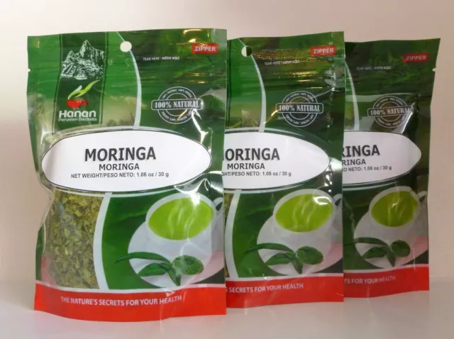 Moringa Hierba (Moringa Herbs) 3 Bags (30 grs/Bag)