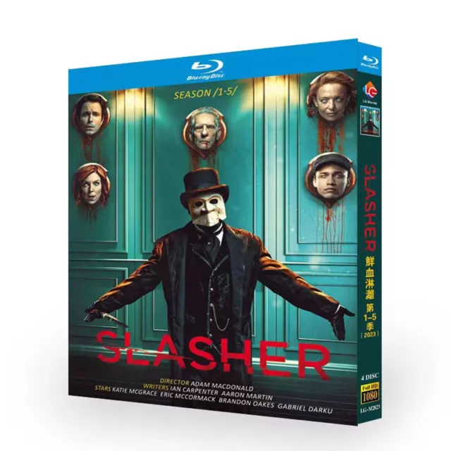 Slasher (2023) : Seasons 1-5 Complete TV Series Box Set 4 Disc Blu-ray BD