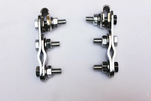 Paire Lambretta Vespa Universel Miroir Spot Lampe Montage Support Chrome ECS
