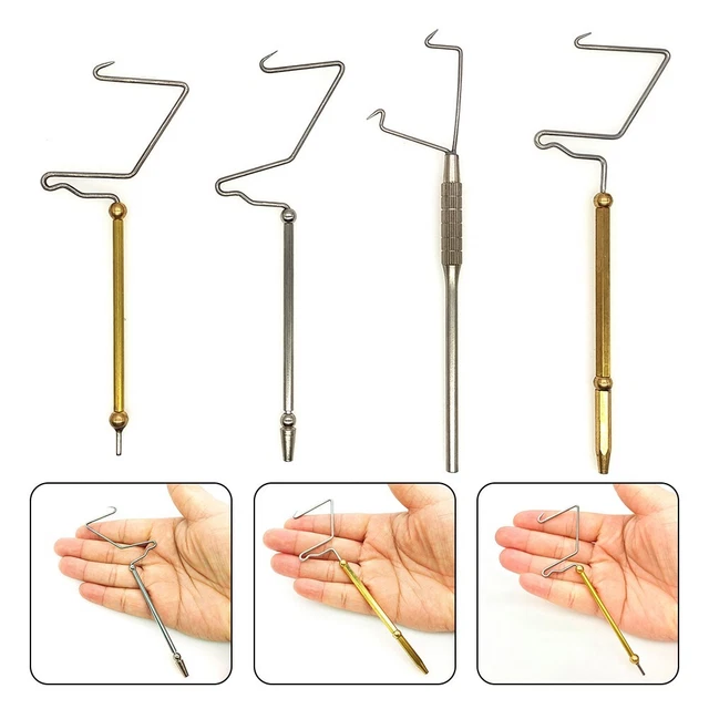 4Trouts Set Di Attrezzi Per Fly Tying – Bobina, Pinze Hackle, Finitrice Frusta E Filettatrice - Foto 5