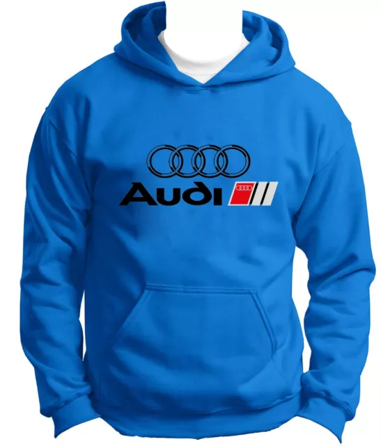 AUDI S-Line Sport Hoodie NEW DTG Print Logo Hoody Car Lovers Sweatshirt Gift